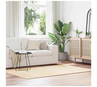Shaggy Rug Cream 130x200 cm High Pile Polyester Soft Non-Slip Living for Lounge