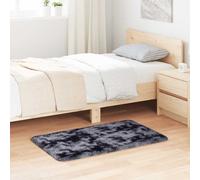 Shaggy Rug Dark Grey 100% Polyester 60x100 cm High Pile Rectangular Soft Plush.