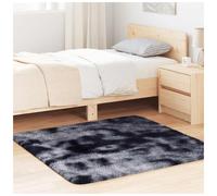 Shaggy Rug Dark Grey 120x120 cm Round High Pile Polyester Soft Luxury Non-Slip