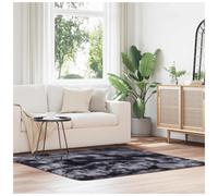 Shaggy Rug Dark Grey 160x160 cm Polyester High Pile Non-Slip Indoor Soft Fluffy+