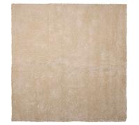 Shaggy Rug DEMRE Light Beige 200 x 200 cm
