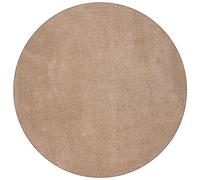 Shaggy Rug DEMRE Dark Beige ø 140 cm
