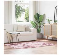 Shaggy Rug Dusty Pink 120x170cm High Pile Polyester Non-Slip Cozy Accent Luxury