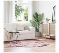 Shaggy Rug Dusty Pink 160 x 160 cm Plush Polyester High Pile Soft Non-Slip Floor