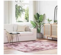 Shaggy Rug Dusty Pink 200x200 cm High Pile Polyester Square Soft Luxury NonSlip