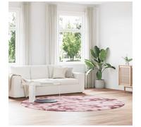 Shaggy Rug Dusty Pink 240x240 cm High Pile 100% Polyester Plush Square Non-Slip