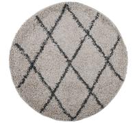 Shaggy Rug Floor Mat Area High Pile Modern Beige and Anthracite vidaXL