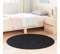 Shaggy Rug High Pile NAVARRA Black 120x120 cm Polyester Berkfield Home Black Medium