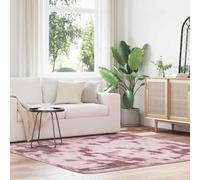 Shaggy Rug High Pile NAVARRA Dusty Pink 200x200 cm Polyester Berkfield Home Pink Medium