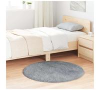 Shaggy Rug Light Grey 100x100 cm Polyester High Pile Soft Non-Slip Luxury Plush