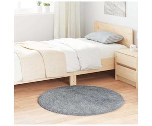 Shaggy Rug Light Grey 100x100 cm Polyester High Pile Soft Non-Slip Luxury Plush
