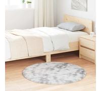 Shaggy Rug Light Grey 100x100 cm Polyester High Pile Square Soft Floor Mat Plush