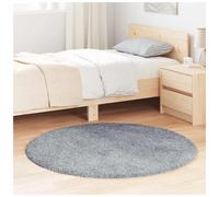 Shaggy Rug Light Grey 120x120 cm Polyester Square High Pile Non-Slip Plush Soft