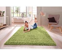 SHAGGY RUG Modern Rugs Living Room Extra Large Small Rectangular Size Soft Touch 30MM / 3cm Thick Pile Living Room Area Rugs Non Shedding (Green, 60cm x 110cm (2ft x 3.6ft))