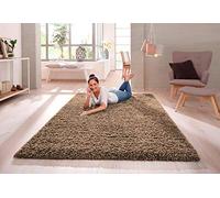 SHAGGY RUG Modern Rugs Living Room Extra Large Small Rectangular Size Soft Touch 30MM / 3cm Thick Pile Living Room Area Rugs Non Shedding (Brown, 120cm x 170cm (4ft x 6ft))