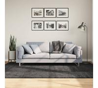Shaggy Rug PAMPLONA High Pile Modern Anthracite 160x230 cm Berkfield Home Black Medium