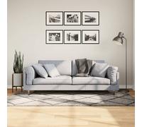 Shaggy Rug PAMPLONA High Pile Modern Beige and Anthracite 100x200 cm Berkfield Home Multi Medium
