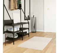 Shaggy Rug PAMPLONA High Pile Modern Cream 60x110 cm Berkfield Home Cream Medium