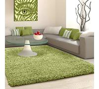 SHAGGY RUG Rugs Living Room Large Soft Touch 5cm Thick Pile Modern Bedroom Living Room Area Rugs Non Shed (Green, 60cm x 110cm (2ft x 3.6ft))