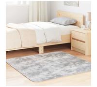 Shaggy Rug Silver Grey 120x120 cm Plush Polyester High Pile Luxury Soft Non-Slip