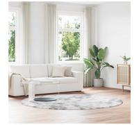 Shaggy Rug Silver Grey 240x240 cm High Pile Polyester Soft Non-Slip Plush Luxury