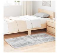 Shaggy Rug Silver Grey 80x150 cm Polyester High Pile Non-Slip Fluffy Rectangular