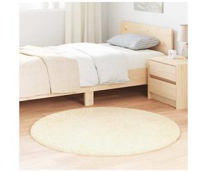 Shaggy Rug Square 120x120 cm Cream High Pile Polyester Non-Slip Luxury SoftFeel