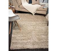 Shaggy Rug - Super Soft Fluffy Area Rugs - Living Bedroom Hallway Runner Carpet - Indoor 5cm Thick Pile Density - Fireplace Fireside Shag (Light Beige, 80 x 150 cm)