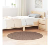 Shaggy Rug with Latex Backing Brown √∏120 cm Berkfield Home Brown Medium