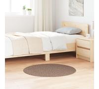 Shaggy Rug with Latex Backing Brown √∏90 cm Berkfield Home Brown Medium