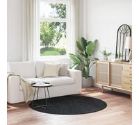 Shaggy Rug with Latex Backing Dark Grey √∏160 cm Berkfield Home Multi Medium