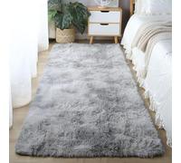 Shaggy Rugs Living Room 100 x 110 cm Modern Super Soft Fluffy Shaggy Runner Rug Thick Pile Non Shedding Washable Rug Antiskid Carpets for The Bedrooms and Kitchen, Light Grey