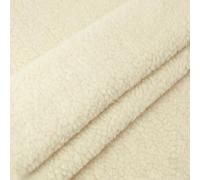 Shaggy Sherpa Fabric 160x50cm Thick Faux Fleece Fur Fabric Plush Lambskin for Lining Thermal Lined Material Throw Blanket Couch Sofa DIY Craft Costume Decoration(Color:1 Off White)