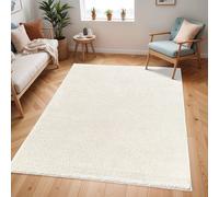 Shaggy Solid Color Plush Pile Light Grey CLAIRE Area Rug Livabliss Grey 120cm x 170cm