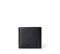 Polo Ralph Lauren Mens Black Pony-embossed Pebbled Leather Coin Wallet 10x11cm