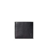 Polo Ralph Lauren Mens Black Pony-embossed Pebbled Leather Wallet 10x11cm