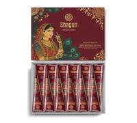 Shagun 100% Natural Henna Mehendi Cones x 12 - Ready to use Organic Pure Mehndi