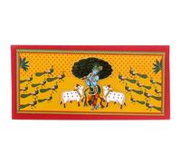 Shagun Envelopes Money Gift Cash Wallets Envelope Gifts Card Voucher Indian Fancy Holder Colourful Hindu God Goddess for Wedding Engagement Anniversary Diwali Invitation (Krishna - Red)
