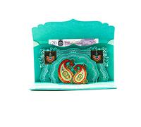 Shagun Gift Envelope for Cash Paisley Design Gold Silver Foil Stamping Money Holder Card for Christmas Diwali Birthday Wedding Graduation Designer Invitation Envelopes (Pack of 10)