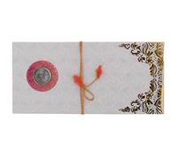 Shagun Money Envelopes 5 Pack - Gold Design Indian Cash Gift Holders for Wedding, Birthday, Engagement & Diwali Festive Gifting (White)