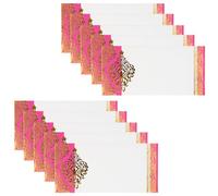 Shagun Money Envelopes Fancy Indian Pack of 10 Cash Wallets Envelope Gift Card Voucher Holder White Colourful Golden Damask for Wedding Engagement Anniversary Favours Diwali Invitation (Dark Pink)
