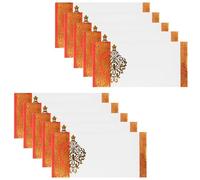 Shagun Money Envelopes Fancy Indian Pack of 10 Cash Wallets Envelope Gift Card Voucher Holder White Colourful Golden Damask for Wedding Engagement Anniversary Favours Diwali Invitation (Red)