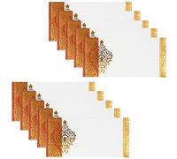 Shagun Money Envelopes Fancy Indian Pack of 10 Cash Wallets Envelope Gift Card Voucher Holder White Colourful Golden Damask for Wedding Engagement Anniversary Favours Diwali Invitation (Brown)