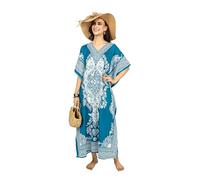 Shah Crafts. Women's Kaftan Dress Long Maxi Night Gown Kimono Caftans Dresses Top Nightdress Plus Size Tunic Kaftans Swimsuit Cover Up Loungewear