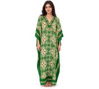 Shah Crafts.Women's Printed African Kaftan Beachwear Bikini Cover Up Long Maxi Dress Kimono Top Gown Stylish Caftan Night Wear Loungewear - Free Size