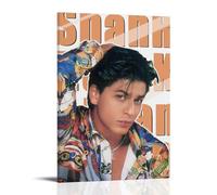 Shah Rukh Khan Anti Splash Art Posters Living Room And Bedroom Hanging Paintings Suitable for Multiple Scenarios No Need for Punching Easy to Install Suitable for Gifts And Personal UseFrame-style16x2