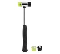 Shahram Style® 25mm Dual Head Rubber Mallet Hammer with Nylon Replaceable Heads Non-Slip Ergonomic Grip Soft Face Hammer for Jewelry Leather Craft DIY and Home Repair Projects