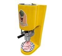 SHAHRYAR Ice Cream Noodle Press, Soft Serve, Ice Cream Noodle Maker, With 4 Shape Molds, Stainless Steel, Professional Ice Cream Noodle Extruder, For ice cream & Dessert Shops yellow