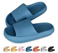 SHAINE Cloud Sliders Women Men Cozisliders Original Sliders Slippers Pool Sliders Summer Flip Flop Shower Bathing Pillow Sliders Slipper Blue 7/7.5 UK