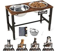 SHAINFUN Elevated Dog Bowls with Mat for Large & Extra Large Dogs, Raised Dog Bowl Stand with 2 Stainless Steel Bowls, Tall Dogs Food Water Bowl Holder